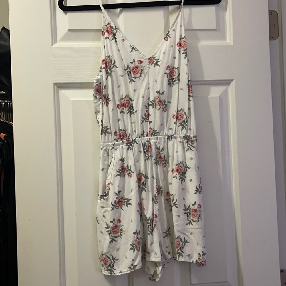 White floral romper